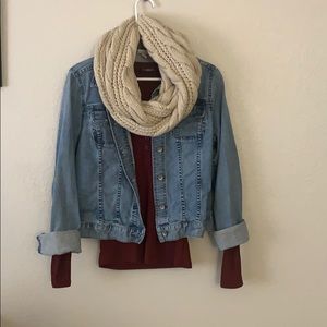 Burgundy Henley Long Sleeve Top: Shein size L